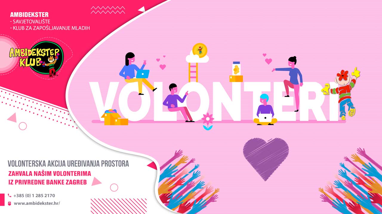 Volonterska akcija uređivanja prostora - zahvala našim volonterima iz Privredne banke Zagreb