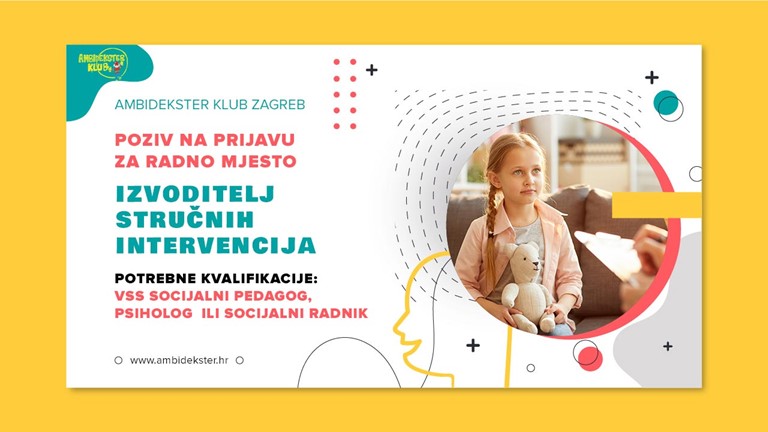 Poziv na prijavu za radno mjesto u Ambidekster klubu