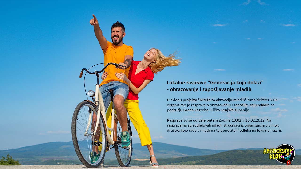 Lokalne rasprave "Generacija koja dolazi"- obrazovanje i zapošljavanje mladih