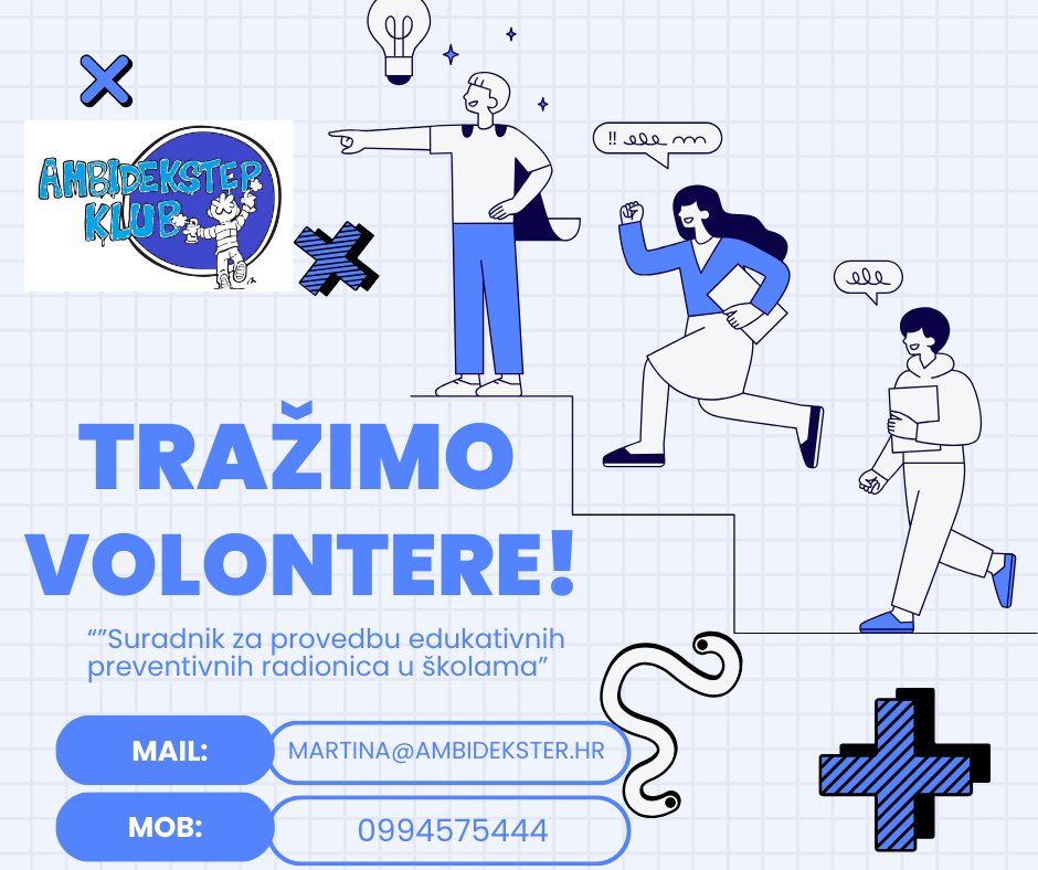 ! TRAŽIMO VOLONTERE !